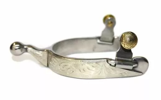 KS Stainless Steel Show Westernsporen Kugelsporen kurz